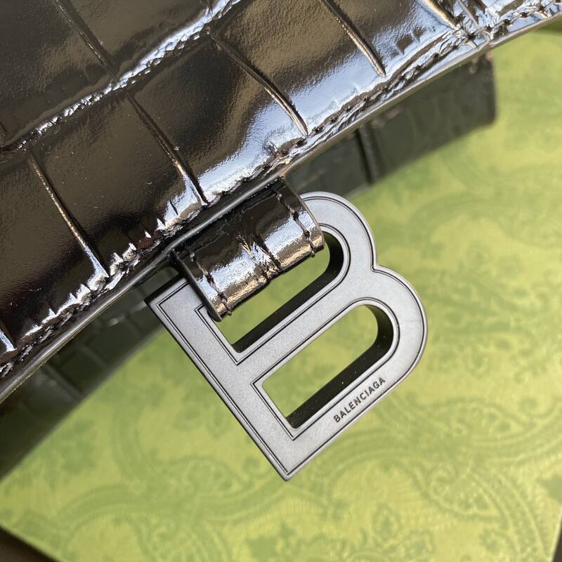 Balenciaga Hourglass Black 23x14x10cm shoulder bag — Top Quality Replica