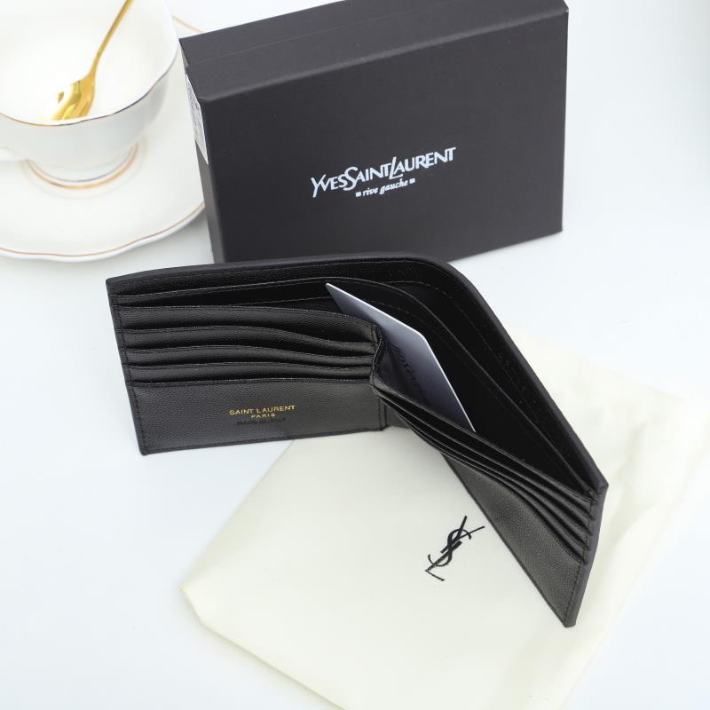 Yves Saint Laurent Monogram wallet Black 11x18x2cm everyday — Top Quality Replica
