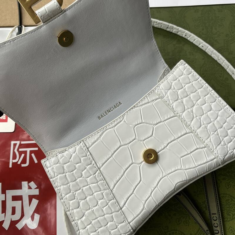 Balenciaga Hourglass White 23x14x10cm shoulder bag — 1:1 Replica