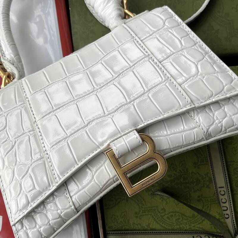 Balenciaga Hourglass White 23x14x10cm shoulder bag — 1:1 Replica