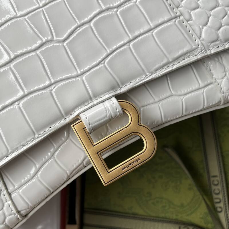 Balenciaga Hourglass White 23x14x10cm shoulder bag — Premium Replica