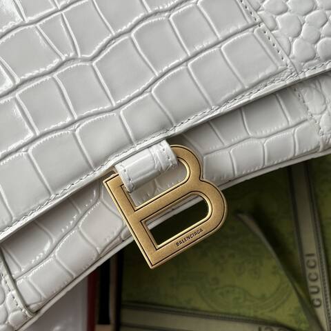 Balenciaga Hourglass White 23x14x10cm shoulder bag Premium Replica