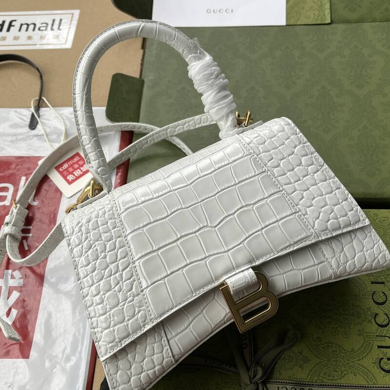 Balenciaga Hourglass White 23x14x10cm shoulder bag — Premium Replica