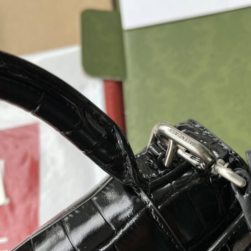 Balenciaga Hourglass Black 23x14x10cm shoulder bag — Top Quality Replica
