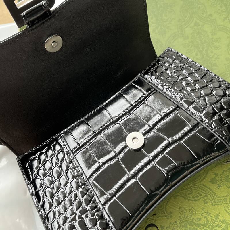 Balenciaga Hourglass Black 23x14x10cm shoulder bag — Top Quality Replica