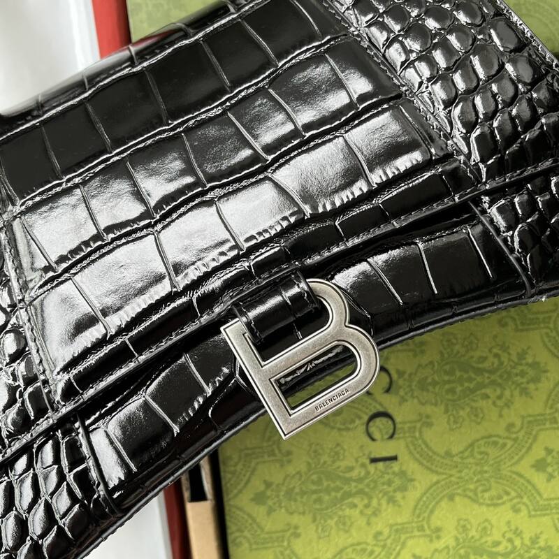 Balenciaga Hourglass Black 23x14x10cm shoulder bag — AAA Quality Replica