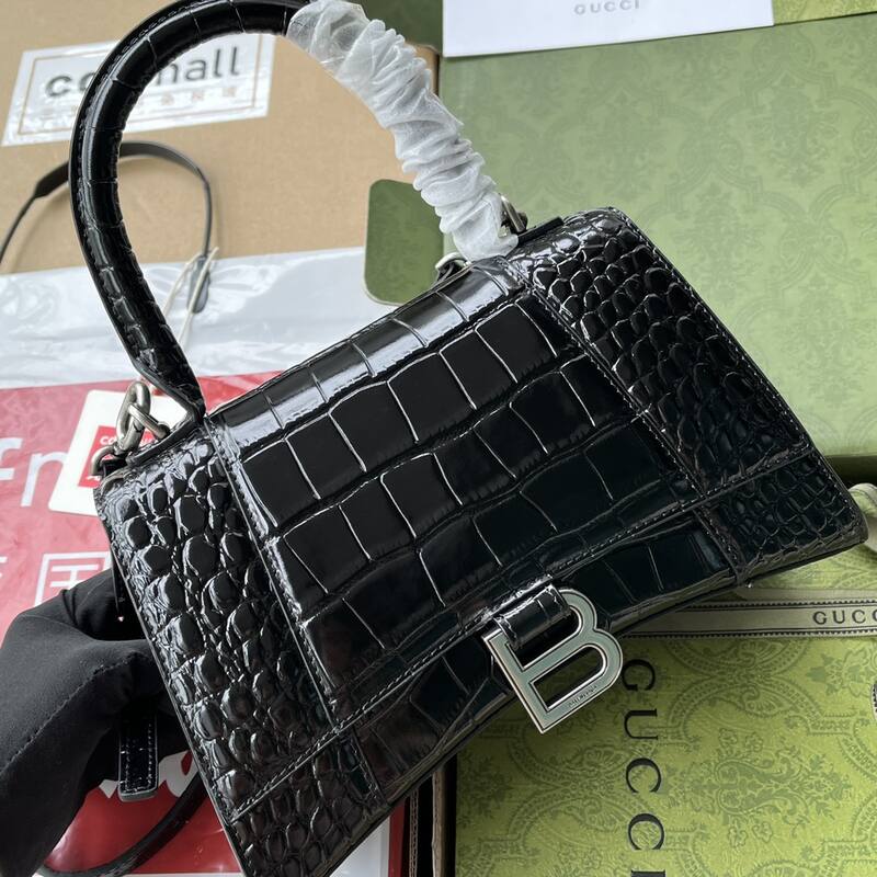 Balenciaga Hourglass Black 23x14x10cm shoulder bag — AAA Quality Replica