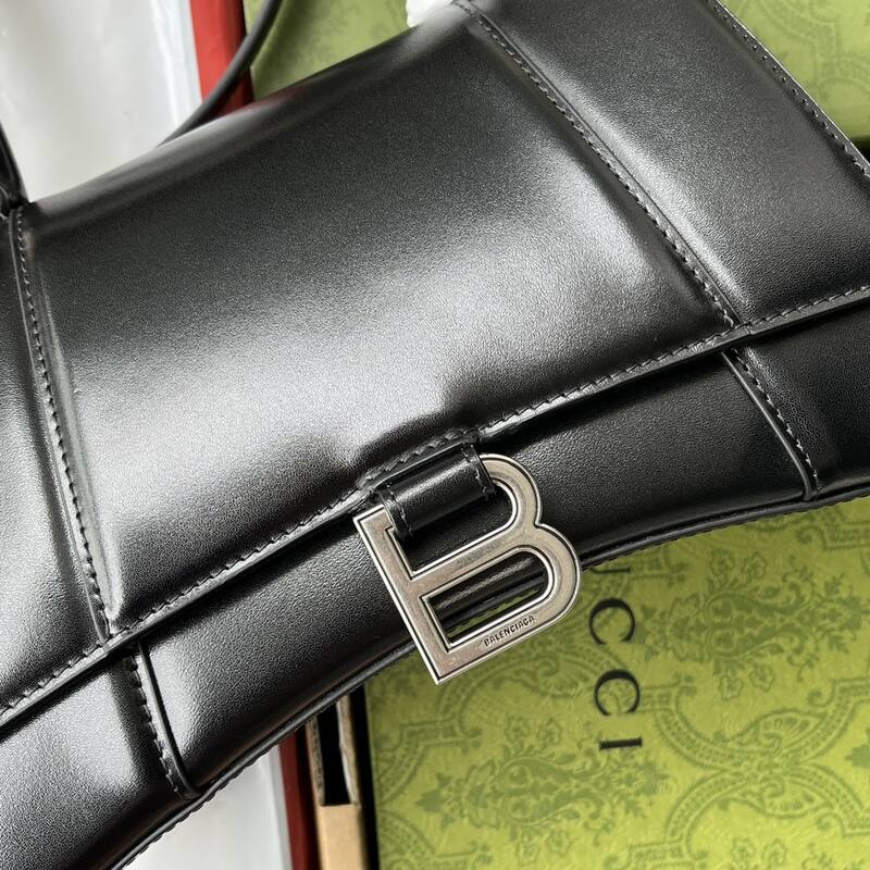 Balenciaga Hourglass Black 23x14x10cm shoulder bag — AAA Quality Replica