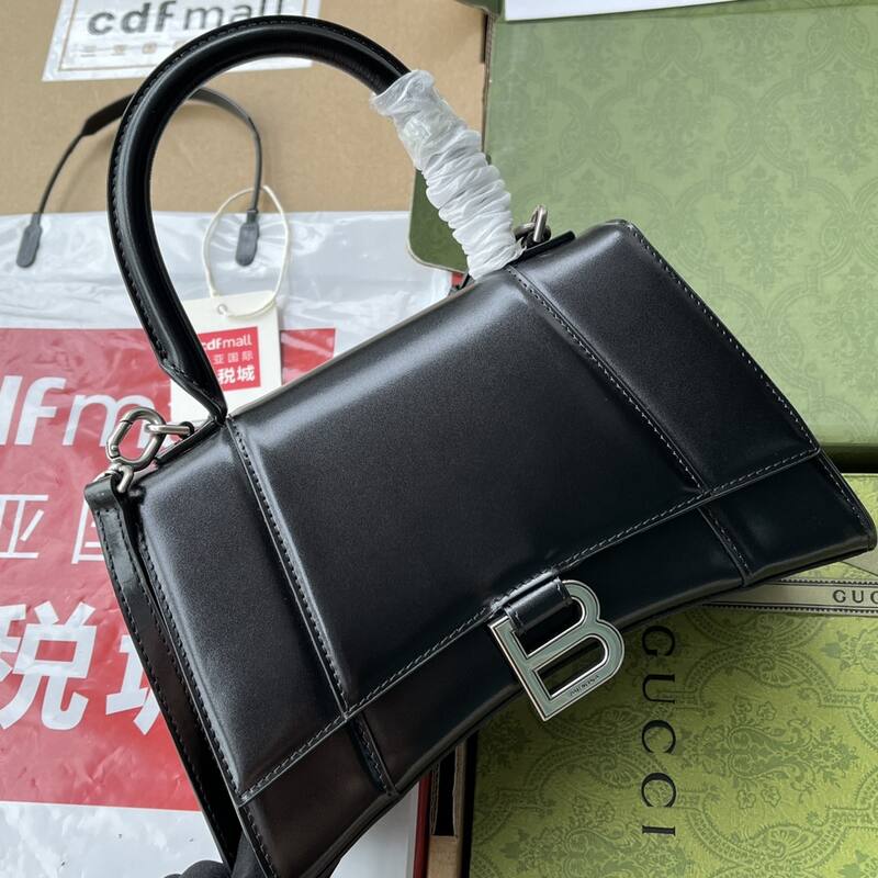 Balenciaga Hourglass Black 23x14x10cm shoulder bag — Top Quality Replica