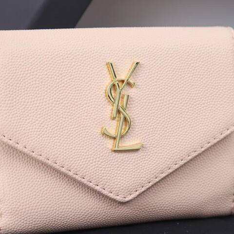 Saint Laurent Monogram Light Pink 12 5x10x2 5cm wallet Premium Replica