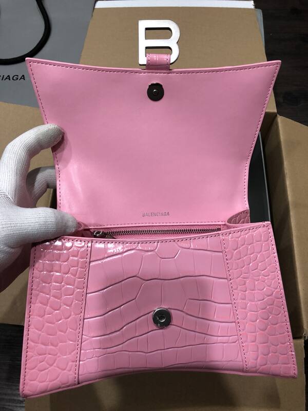 Balenciaga Hourglass Pink 23x14x10cm shoulder bag — AAA Quality Replica