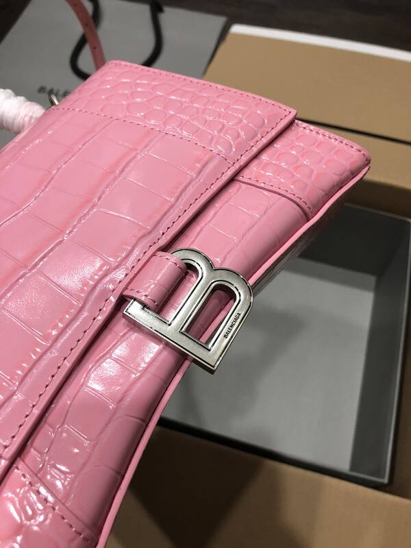 Balenciaga Hourglass Pink 23x14x10cm shoulder bag — AAA Quality Replica