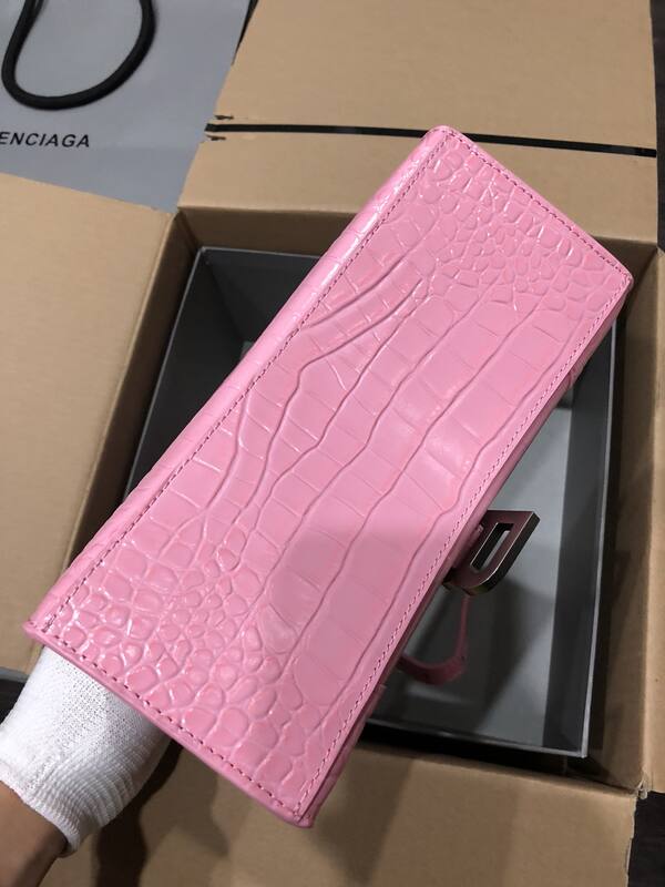 Balenciaga Hourglass Pink 23x14x10cm shoulder bag — AAA Quality Replica