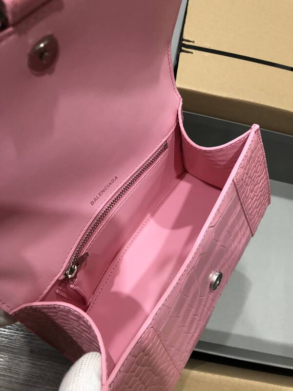 Balenciaga Hourglass Pink 23x14x10cm shoulder bag — AAA Quality Replica