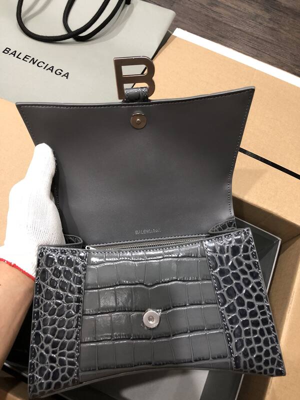 Balenciaga Hourglass Grey 23x14x10cm shoulder bag — 1:1 Replica