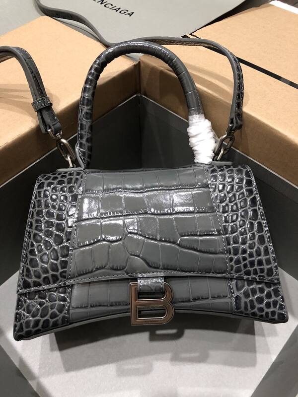 Balenciaga Hourglass Grey 23x14x10cm shoulder bag — 1:1 Replica