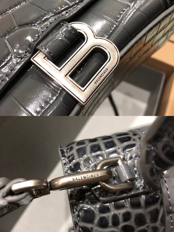 Balenciaga Hourglass Grey 23x14x10cm shoulder bag — 1:1 Replica
