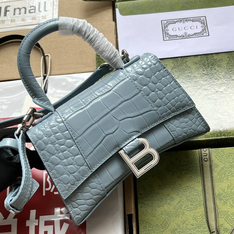 Balenciaga Hourglass Blue 23x14x10cm shoulder bag — 1:1 Replica