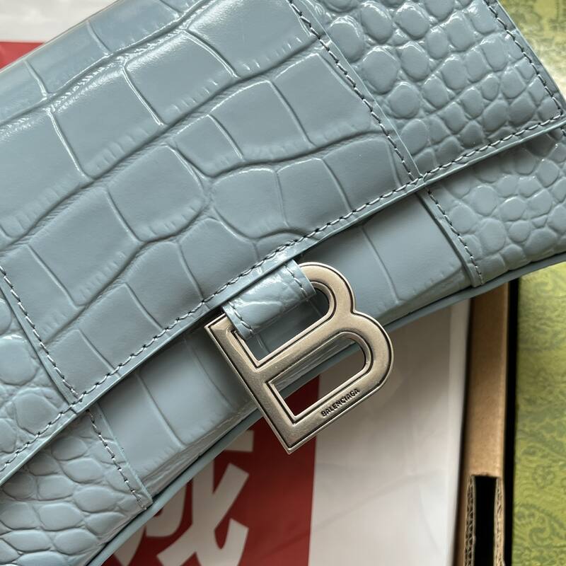 Balenciaga Hourglass Blue 23x14x10cm shoulder bag — 1:1 Replica