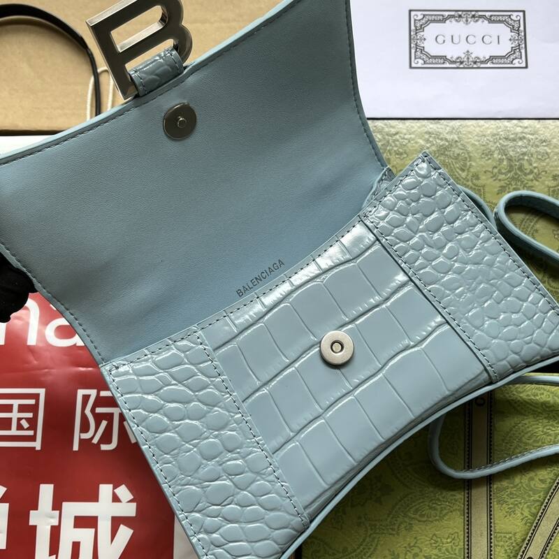 Balenciaga Hourglass Blue 23x14x10cm shoulder bag — 1:1 Replica
