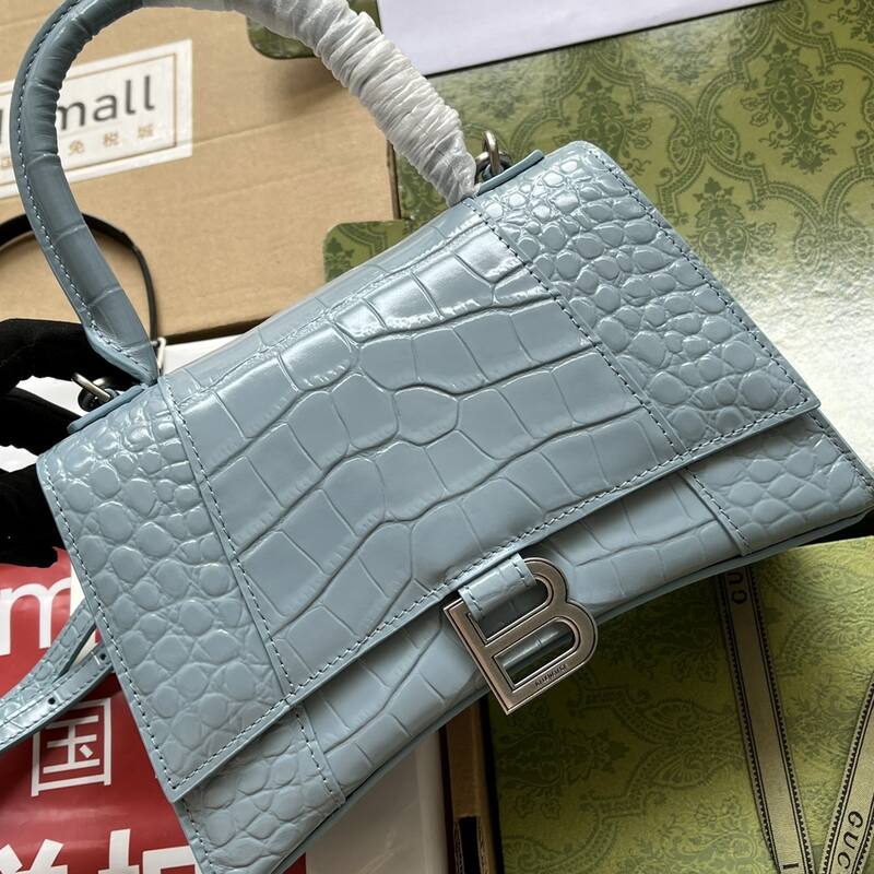 Balenciaga Hourglass Blue 23x14x10cm shoulder bag — Premium Replica
