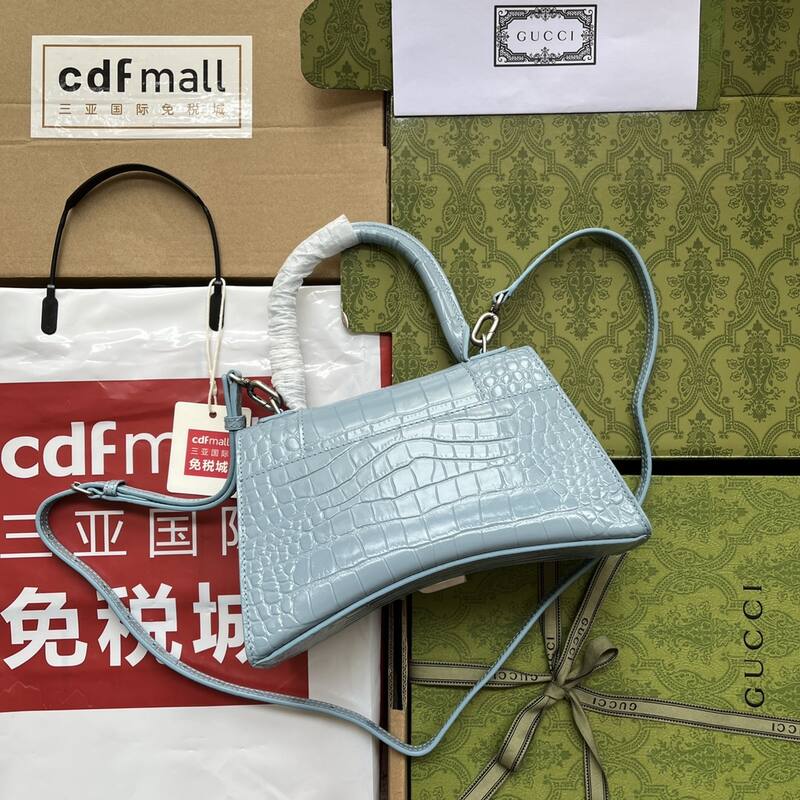 Balenciaga Hourglass Blue 23x14x10cm shoulder bag — Premium Replica