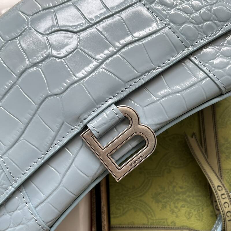 Balenciaga Hourglass Blue 23x14x10cm shoulder bag — Premium Replica