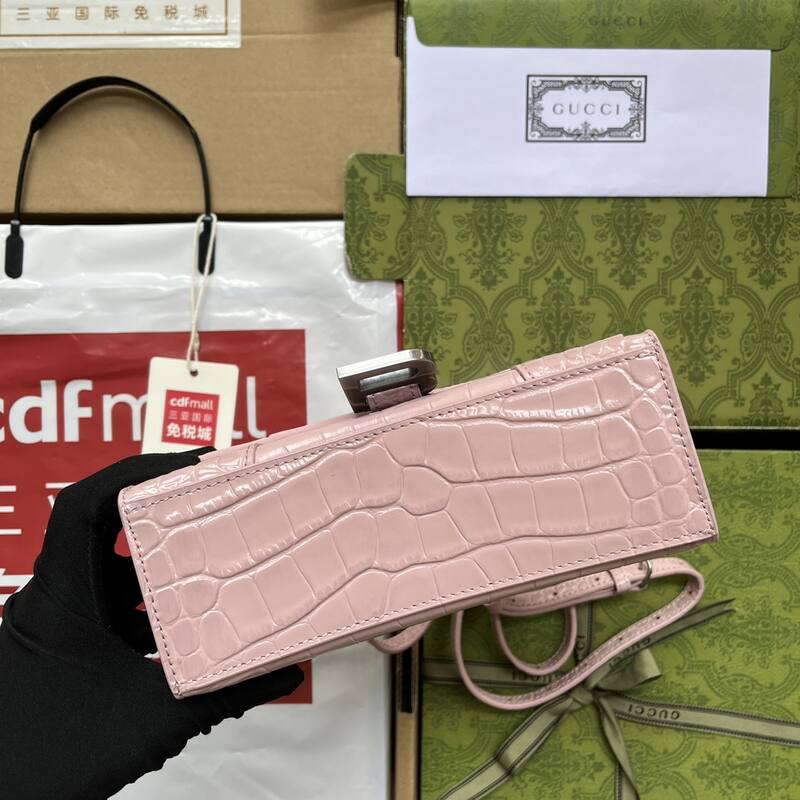 Balenciaga Hourglass Pink 23x14x10cm shoulder bag — AAA Quality Replica