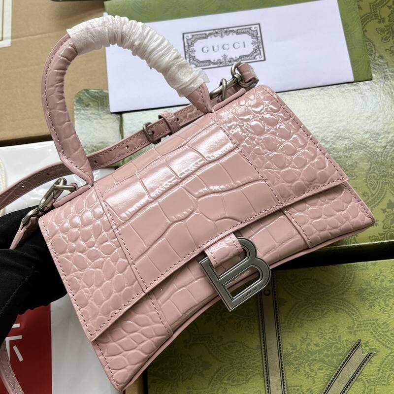 Balenciaga Hourglass Pink 23x14x10cm shoulder bag — AAA Quality Replica