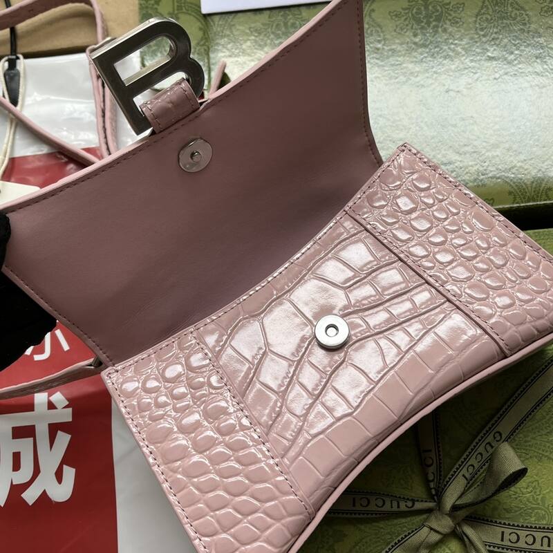 Balenciaga Hourglass Pink 23x14x10cm shoulder bag — AAA Quality Replica