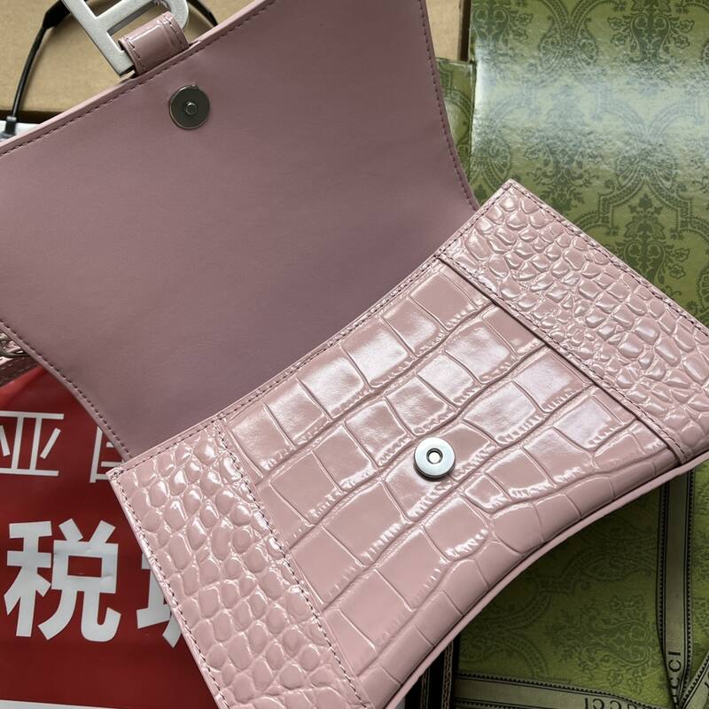 Balenciaga Hourglass Pink 23x14x10cm shoulder bag — Premium Replica