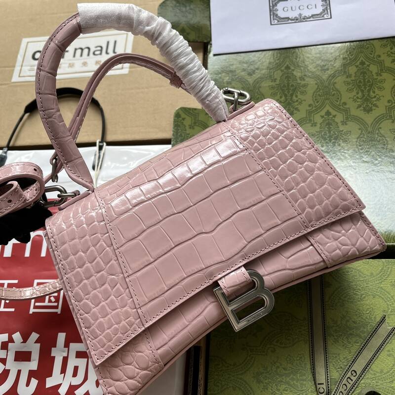 Balenciaga Hourglass Pink 23x14x10cm shoulder bag — Premium Replica