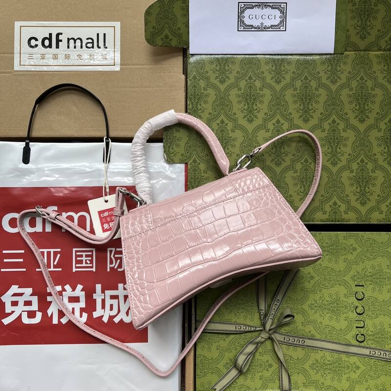 Balenciaga Hourglass Pink 23x14x10cm shoulder bag — Premium Replica