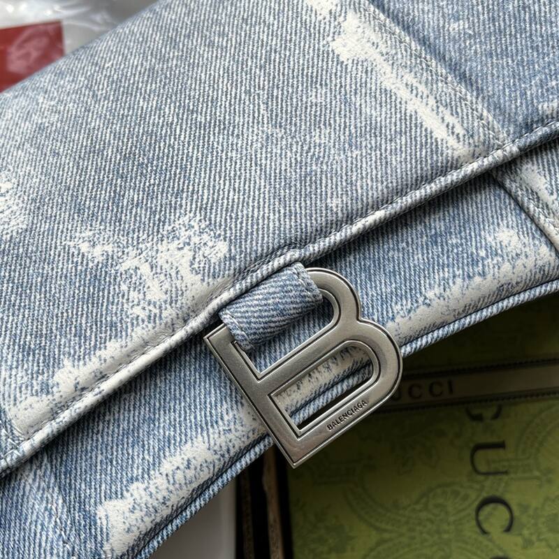 Balenciaga Hourglass Blue 23x14x10cm shoulder bag — 1:1 Replica