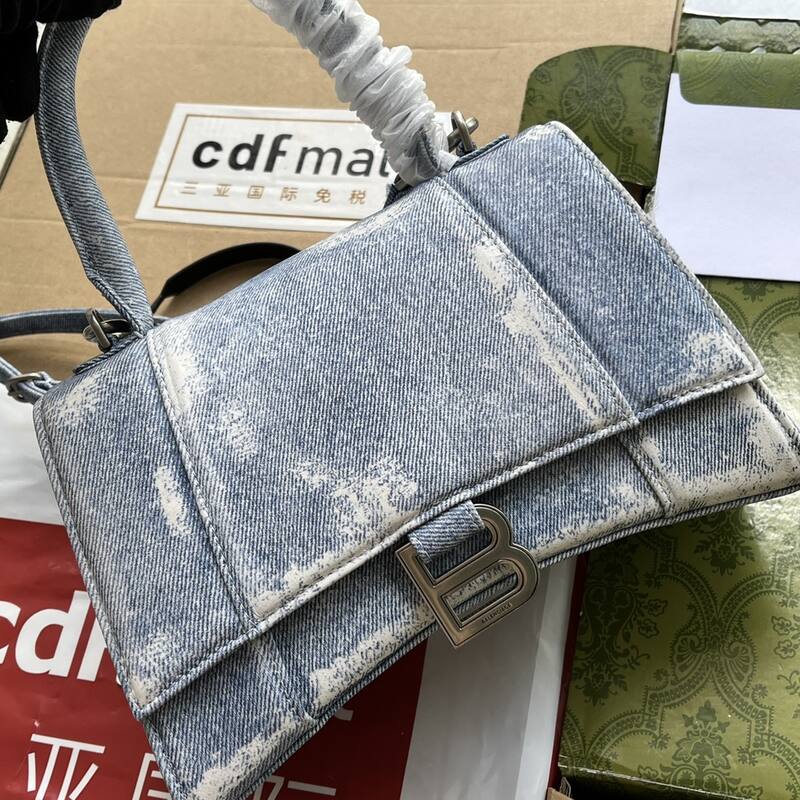 Balenciaga Hourglass Blue 23x14x10cm shoulder bag — 1:1 Replica