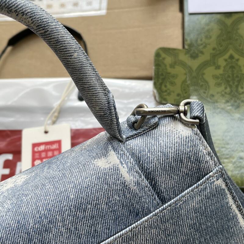 Balenciaga Hourglass Blue 23x14x10cm shoulder bag — 1:1 Replica