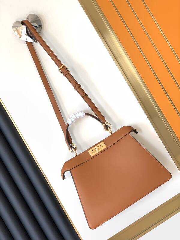 Fendi Peekaboo Brown 33x22x14cm shoulder bag — Premium Replica