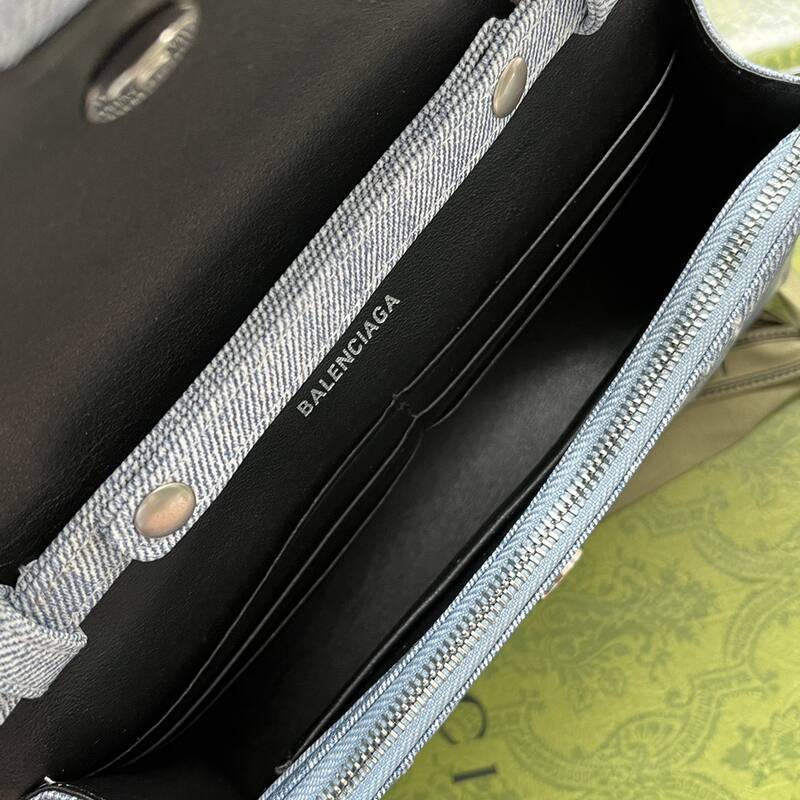 Balenciaga Hourglass Blue 23x14x10cm shoulder bag — Premium Replica