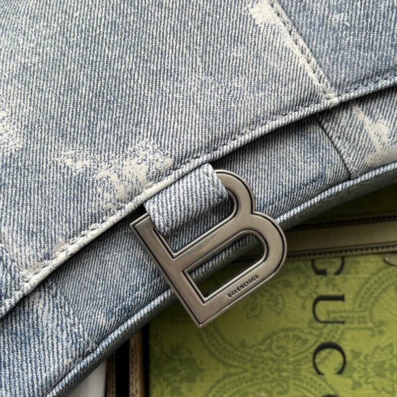 Balenciaga Hourglass Blue 23x14x10cm shoulder bag — Premium Replica