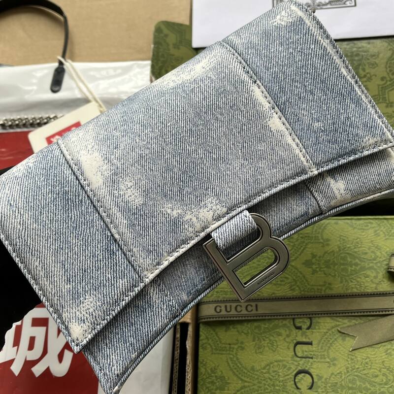 Balenciaga Hourglass Blue 23x14x10cm shoulder bag — Premium Replica