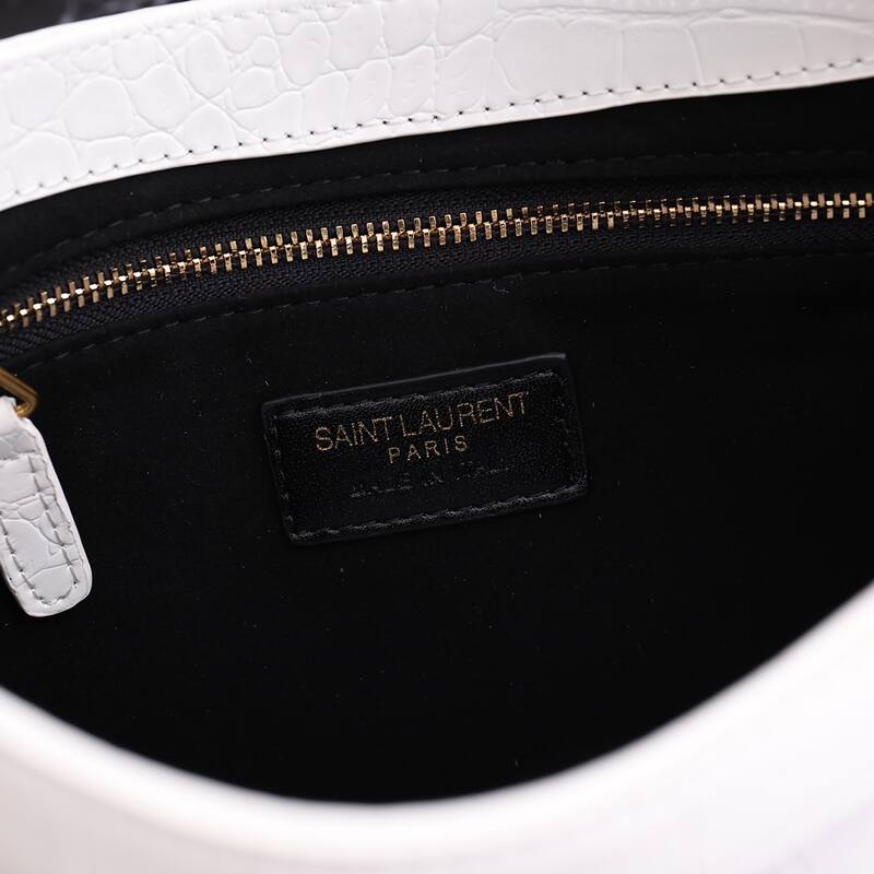 YSL 8003 White Crocodile-embossed 23x16x6 shoulder — 1:1 Replica