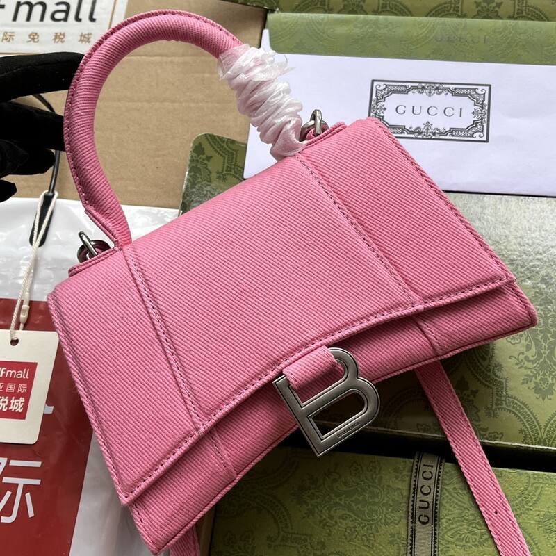 Balenciaga Hourglass Pink 23x14x10cm shoulder bag — 1:1 Replica