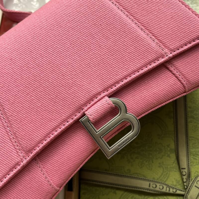 Balenciaga Hourglass Pink 23x14x10cm shoulder bag — Premium Replica