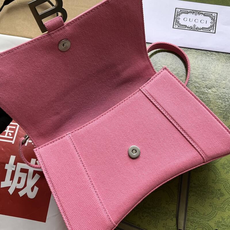 Balenciaga Hourglass Pink 23x14x10cm shoulder bag — Premium Replica