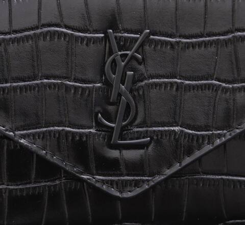 Saint Laurent Monogram Black crocodile-embossed 12 5 10 2 5cm wallet Top Quality Replica