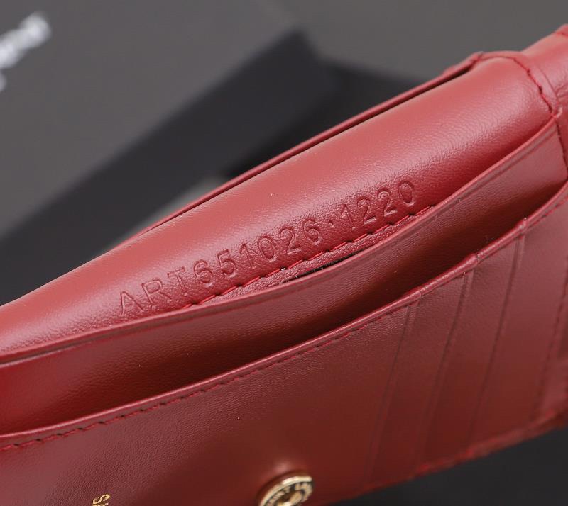 Saint Laurent Monogram Red crocodile-embossed leather 12 5x10x2 wallet — AAA Quality Replica