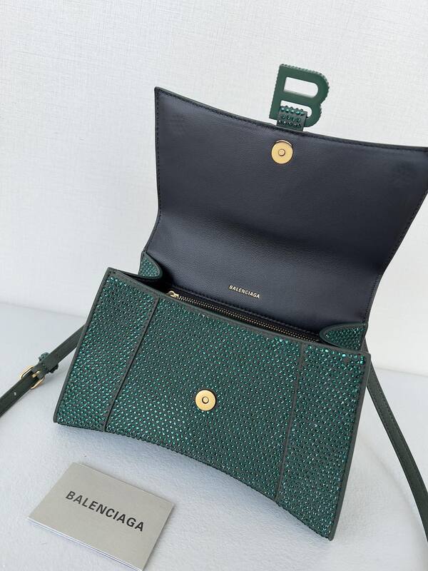 Balenciaga Hourglass Green 23x14x10cm shoulder bag — Top Quality Replica