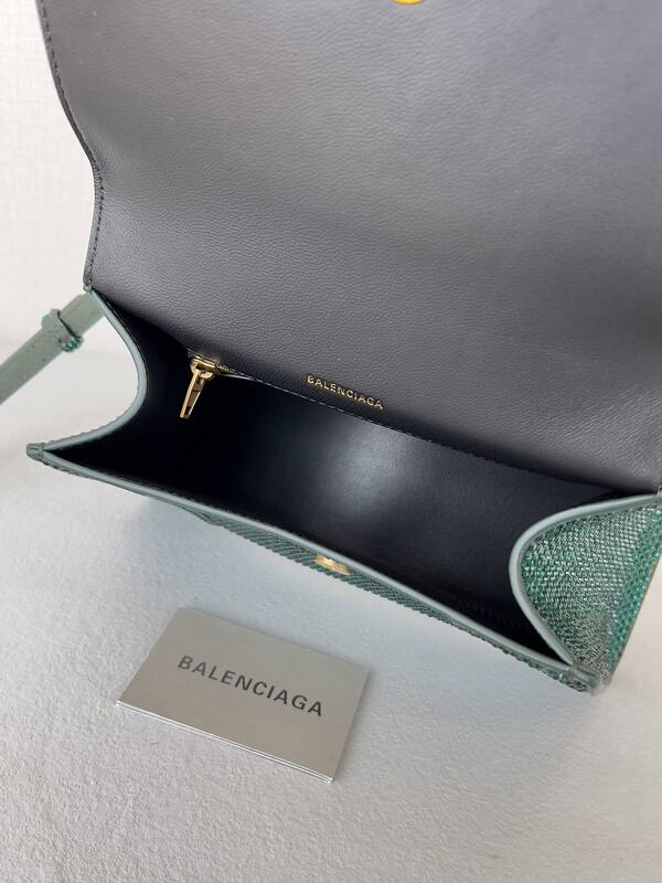 Balenciaga Hourglass Green 23x14x10cm shoulder bag — Top Quality Replica