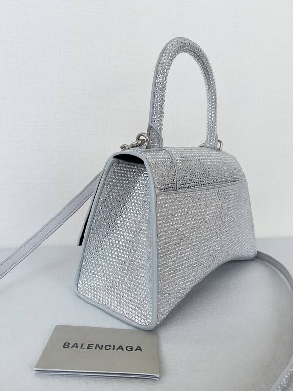 Balenciaga Hourglass Silver 23x14x10cm shoulder bag — AAA Quality Replica