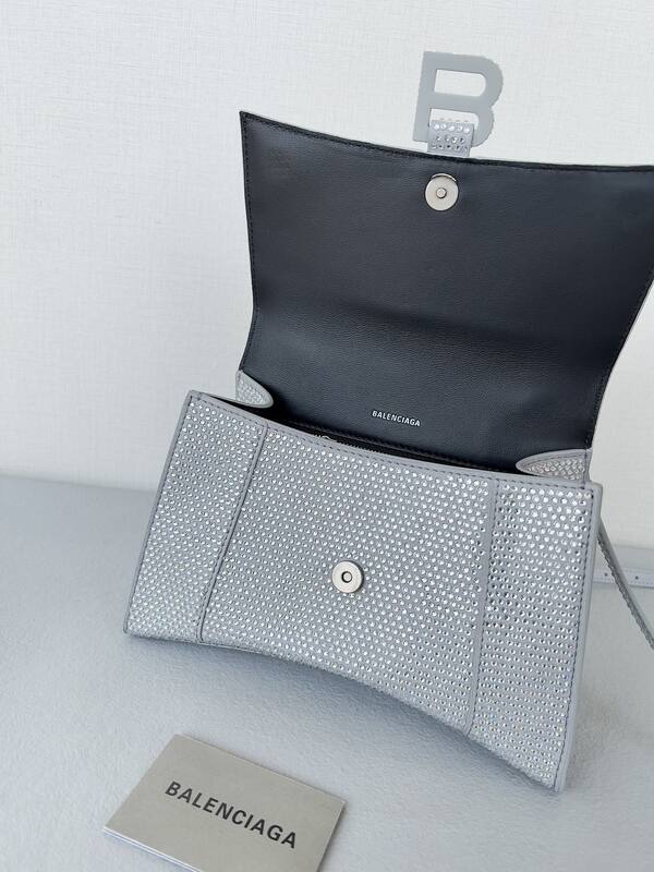 Balenciaga Hourglass Silver 23x14x10cm shoulder bag — AAA Quality Replica